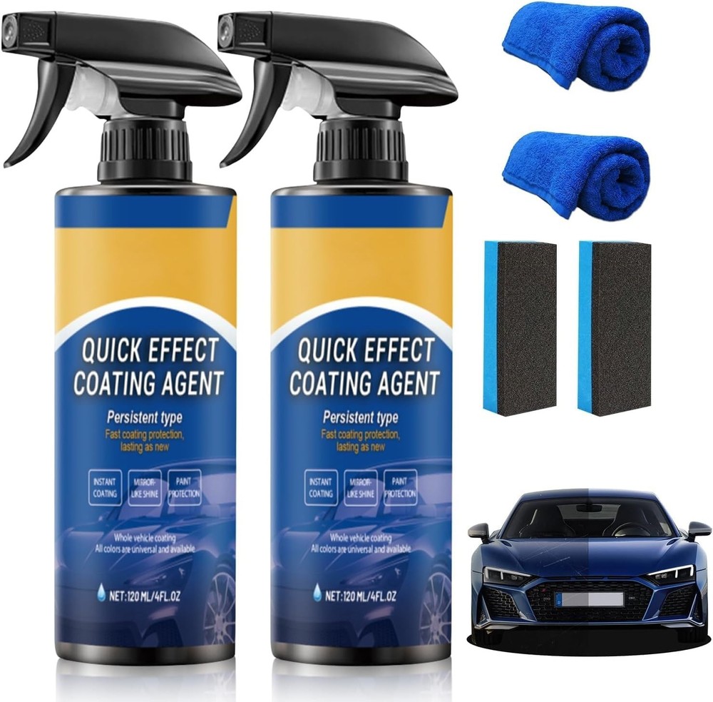 2 Pcs Car Coating Spray, Quick Effect Agent, Quick-advanced Car