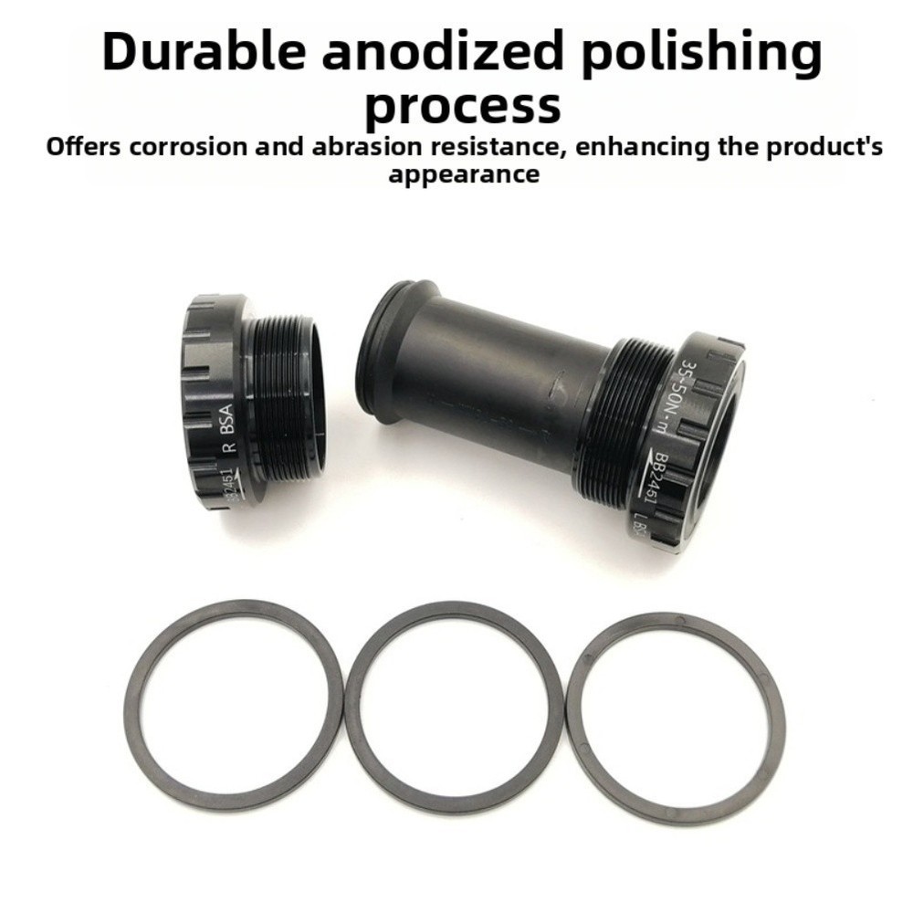 Bicycle Threaded Bottom Bracket BB52 2441 for 68 73mm Frames Lightweight Design