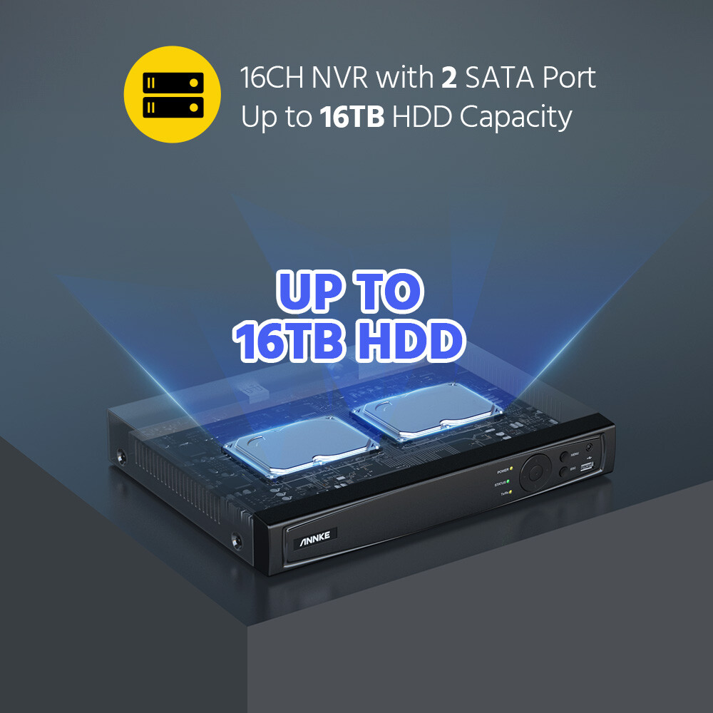 ANNKE 12MP 16CH NVR POE AI Security Video Recorder System IP Network P2P H.265+