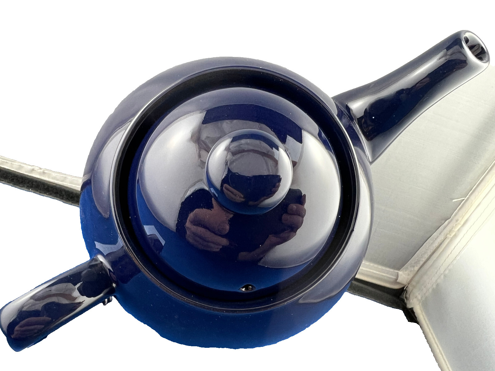 GENUINECOBALT BETTY, Red Clay, Rockingham Glaze, 4 Cup Tea Pot, MADE IN ENGLAND