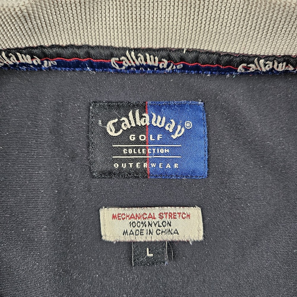 Callaway Golf Pullover Mens L Stretch Nylon 1/2 Zip Windbreaker EUC