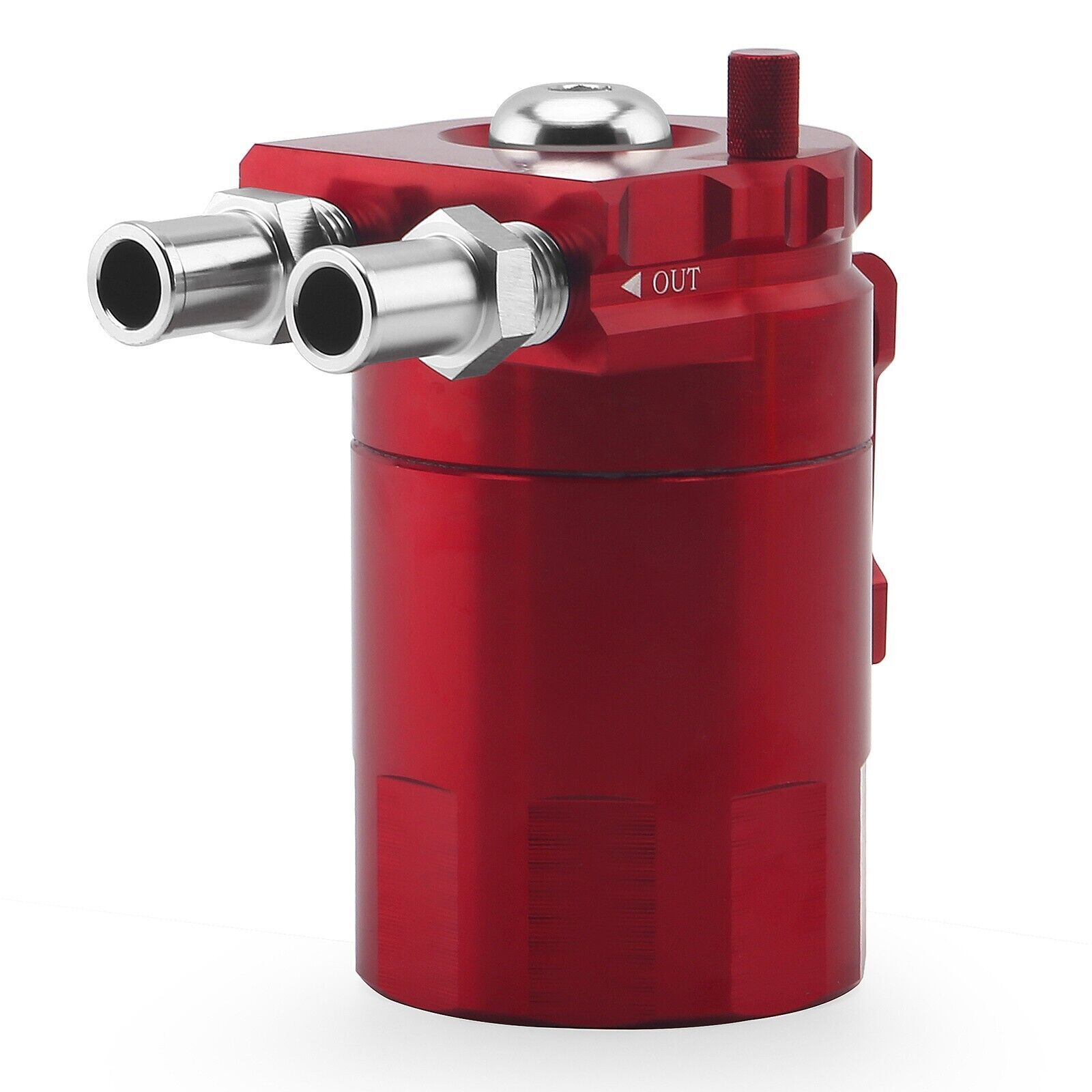 Oil Catch Can Kit Reservoir Baffled Tank with Breather Filter Universal Aluminum