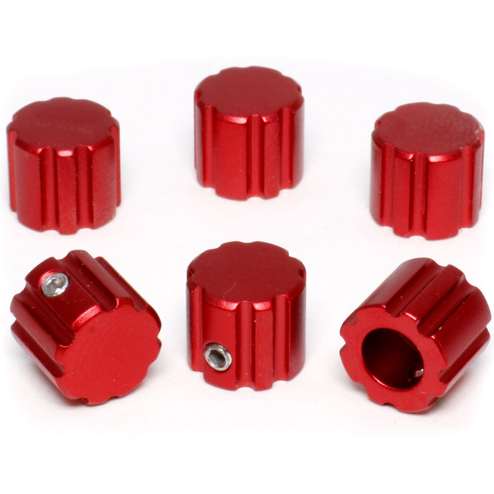 Instrument Control Knobs, Machined 6061 Anodized Aluminum, 6 each