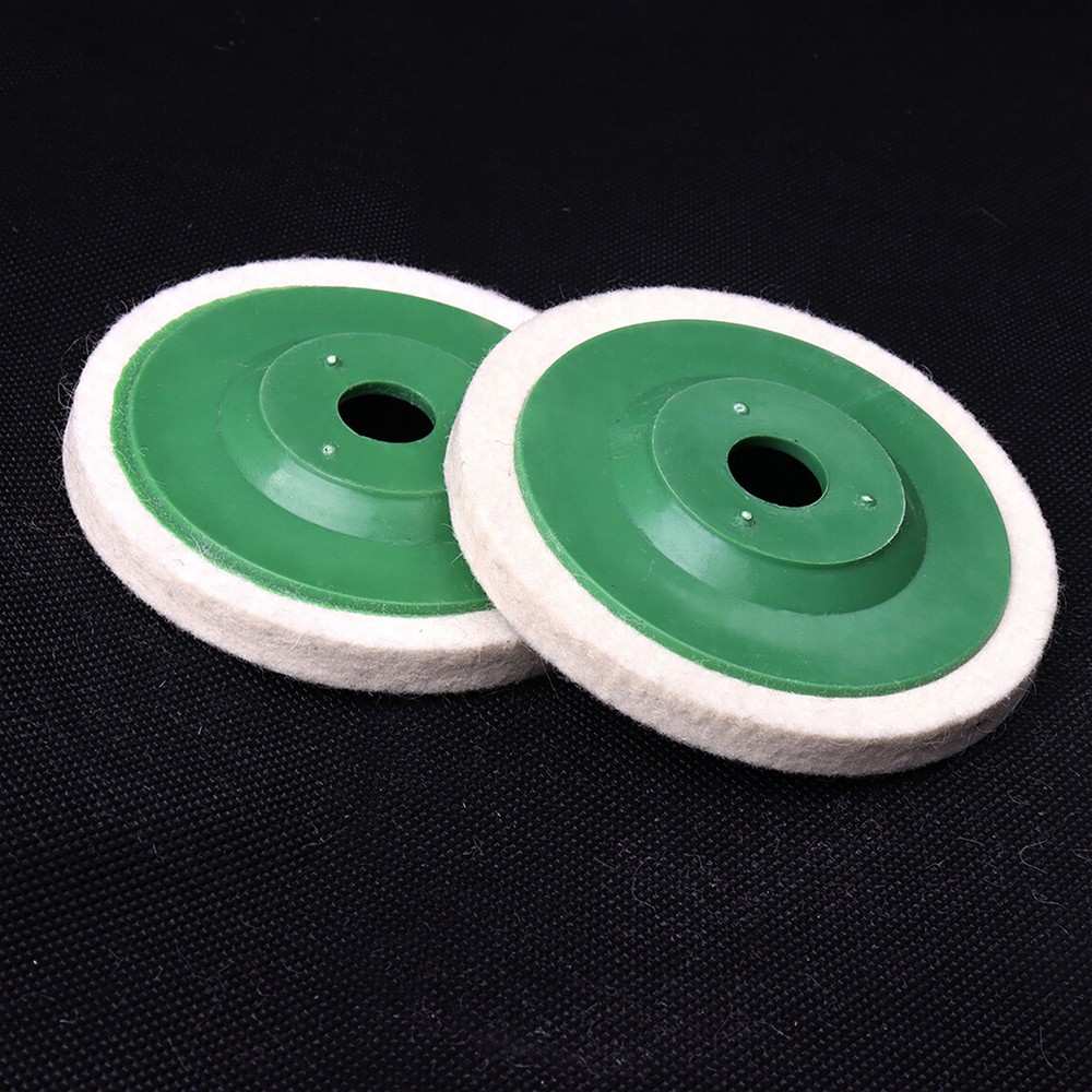 US 10PCS 4" 100mm M16 Soft Wool Buffer Pad Grinder Polishing Buffing Wheel