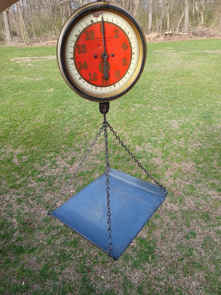 Vintage John Chatillon & Sons Hanging Platform Hardware Store Scale