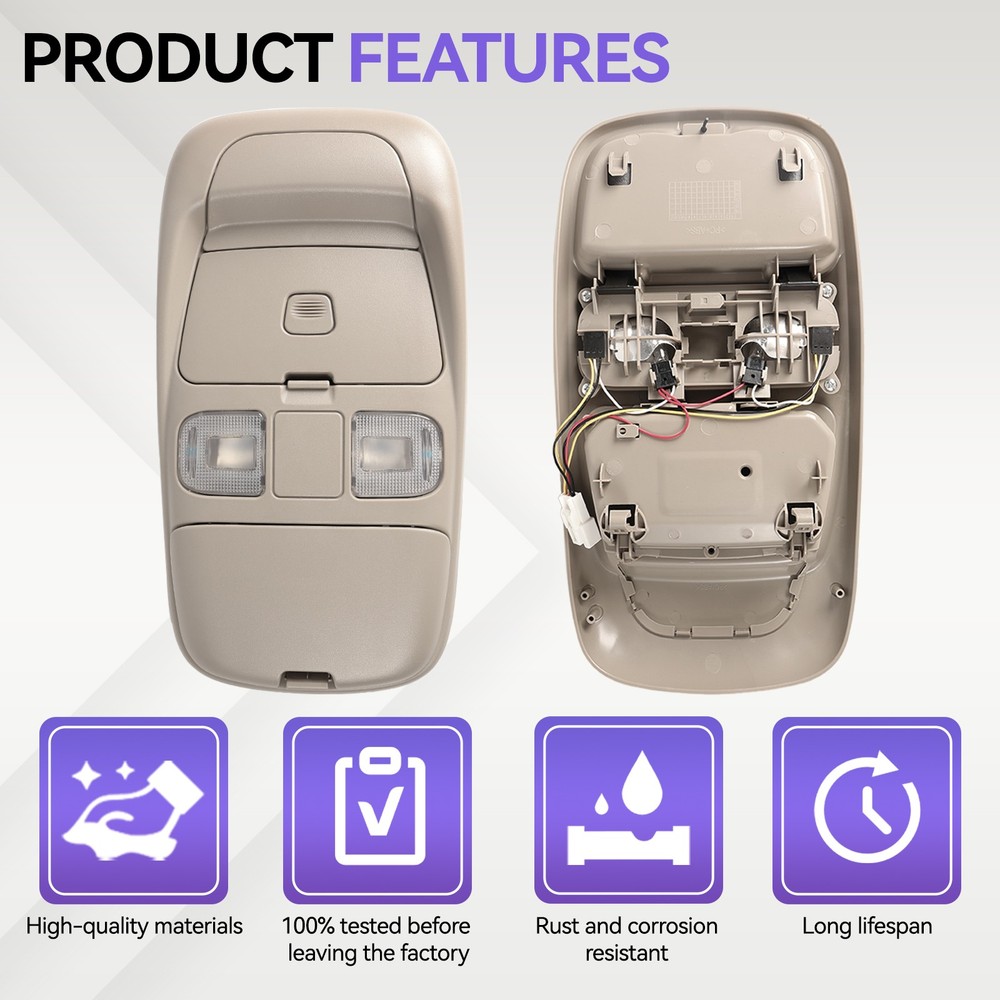 LED Interior Overhead Ceiling Console Dome Light Storage For 98~02 Ram 1500 2500