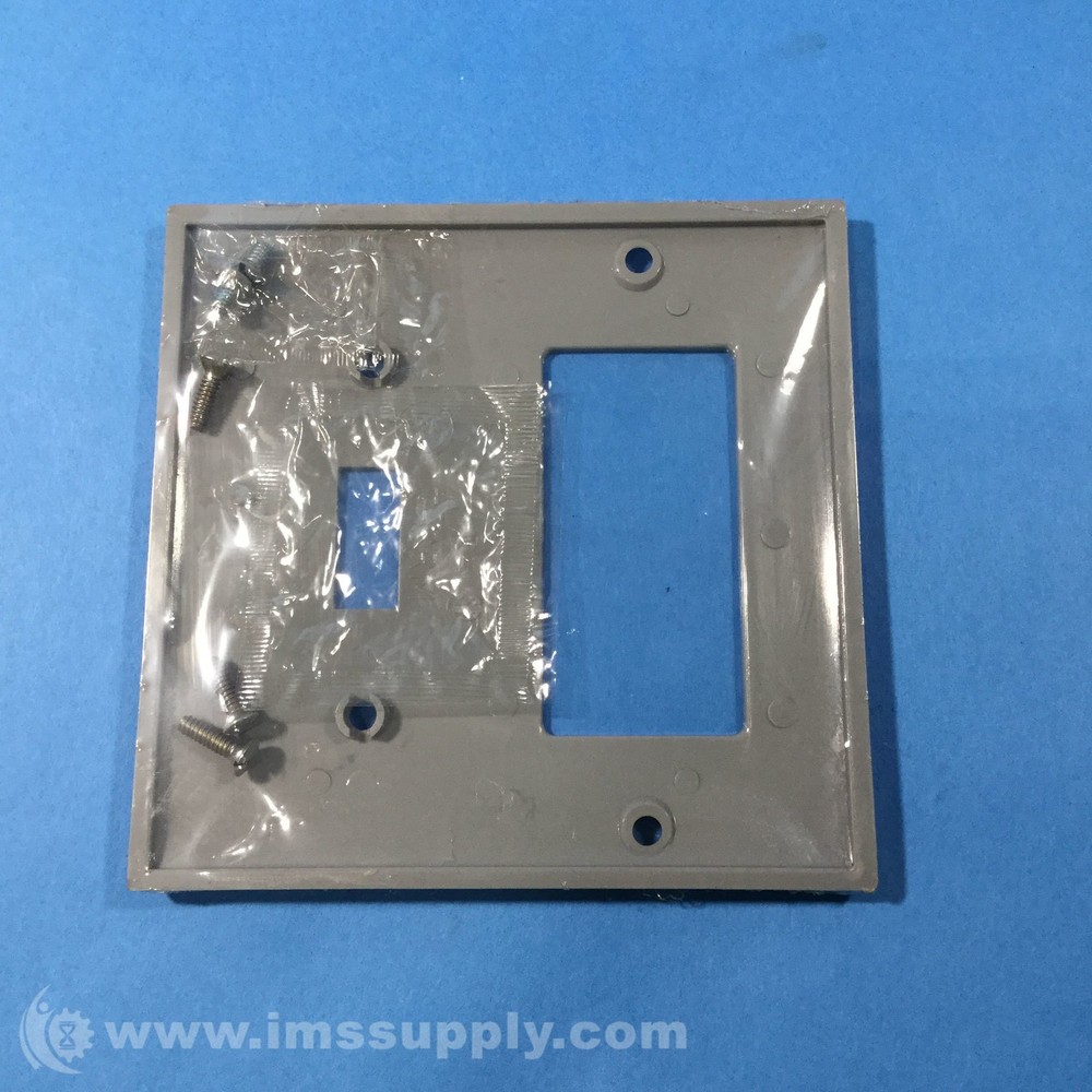 Mulberry IT-SRM Toggle Switch Wallplate, Block Duplex, Gray FNFP