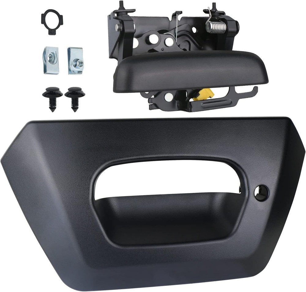 Tailgate Handle Latch with Bezel Trim Compatible with Chevy Chevrolet Avalanche