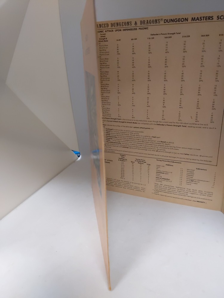 2x 1981 TSR Dungeon Master Screen - Rare