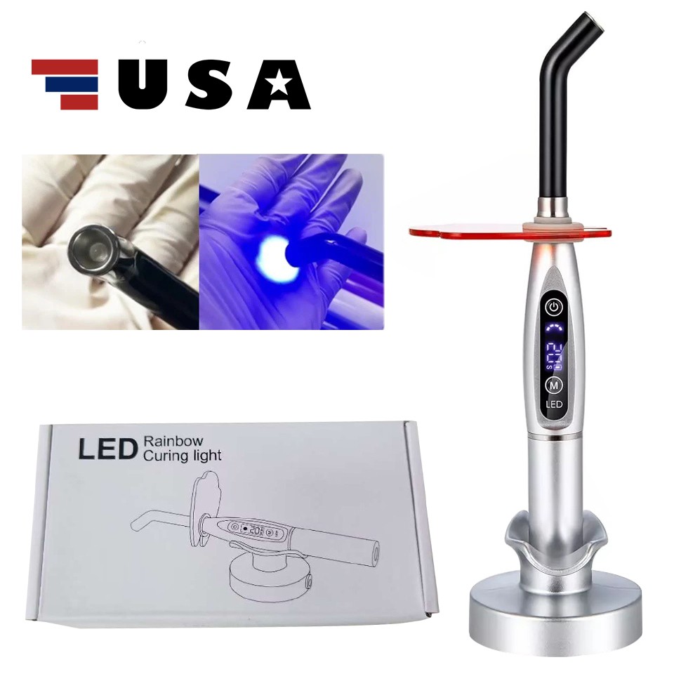 Dental LED Cure Curing Light Lamp 2000mw 5W Tool Resin Cure Wireless Cordless st