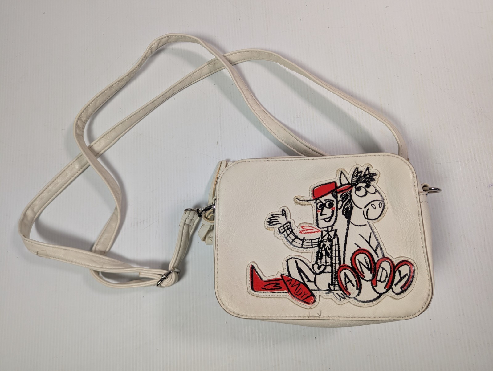 Disney Loungefly Toy Story Crossbody Purse White Woody Bullseye Sheriff