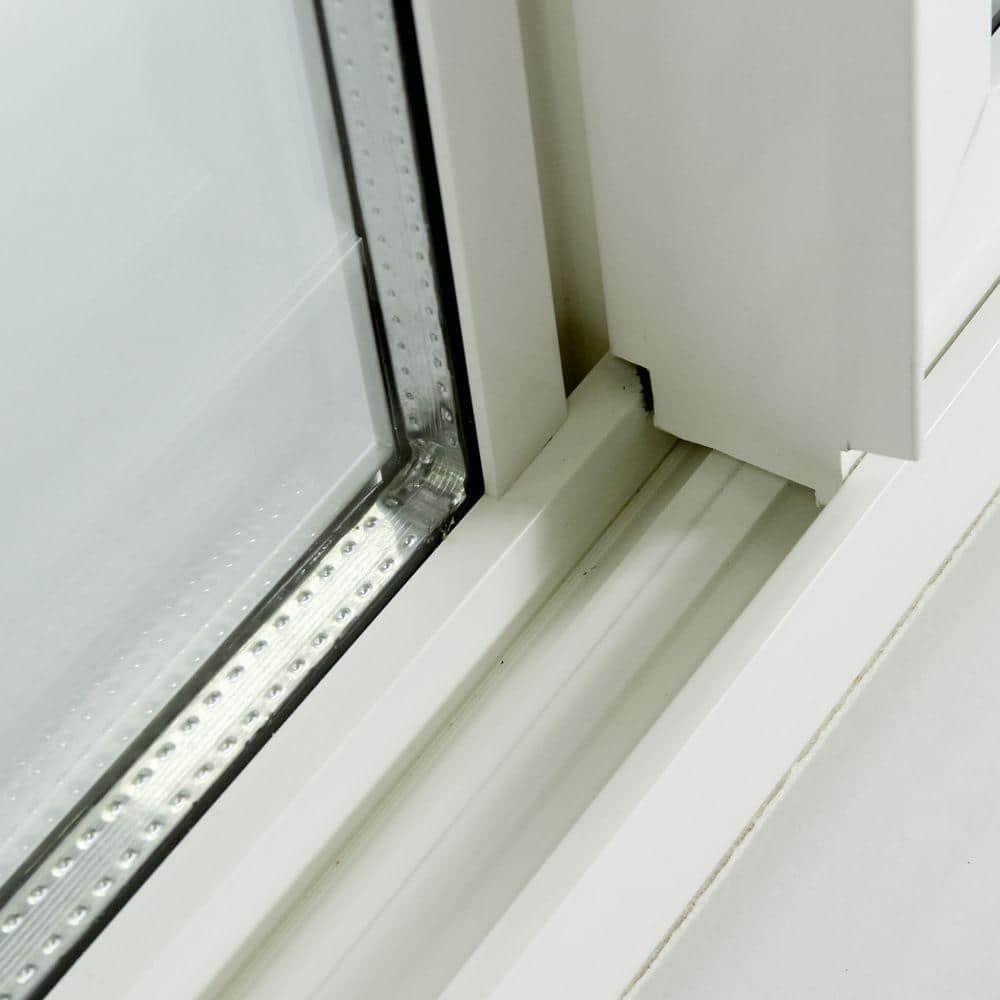Vinyl Window Left-Hand Sliding Dual Pane Insulated Glass White 31.75" x 19.75"