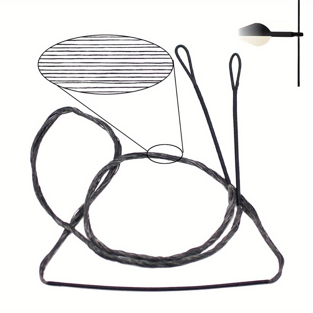 52 Inch Bow String Replacement, 12 Strands Bow String for Recurve Bow&Long Bow