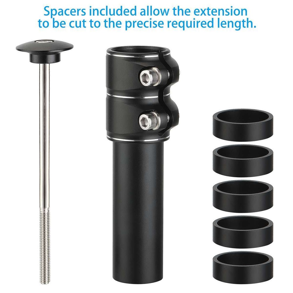 Mountain Bike Handlebar Front Fork Stem Riser Extender Extension Head Up Adaptor