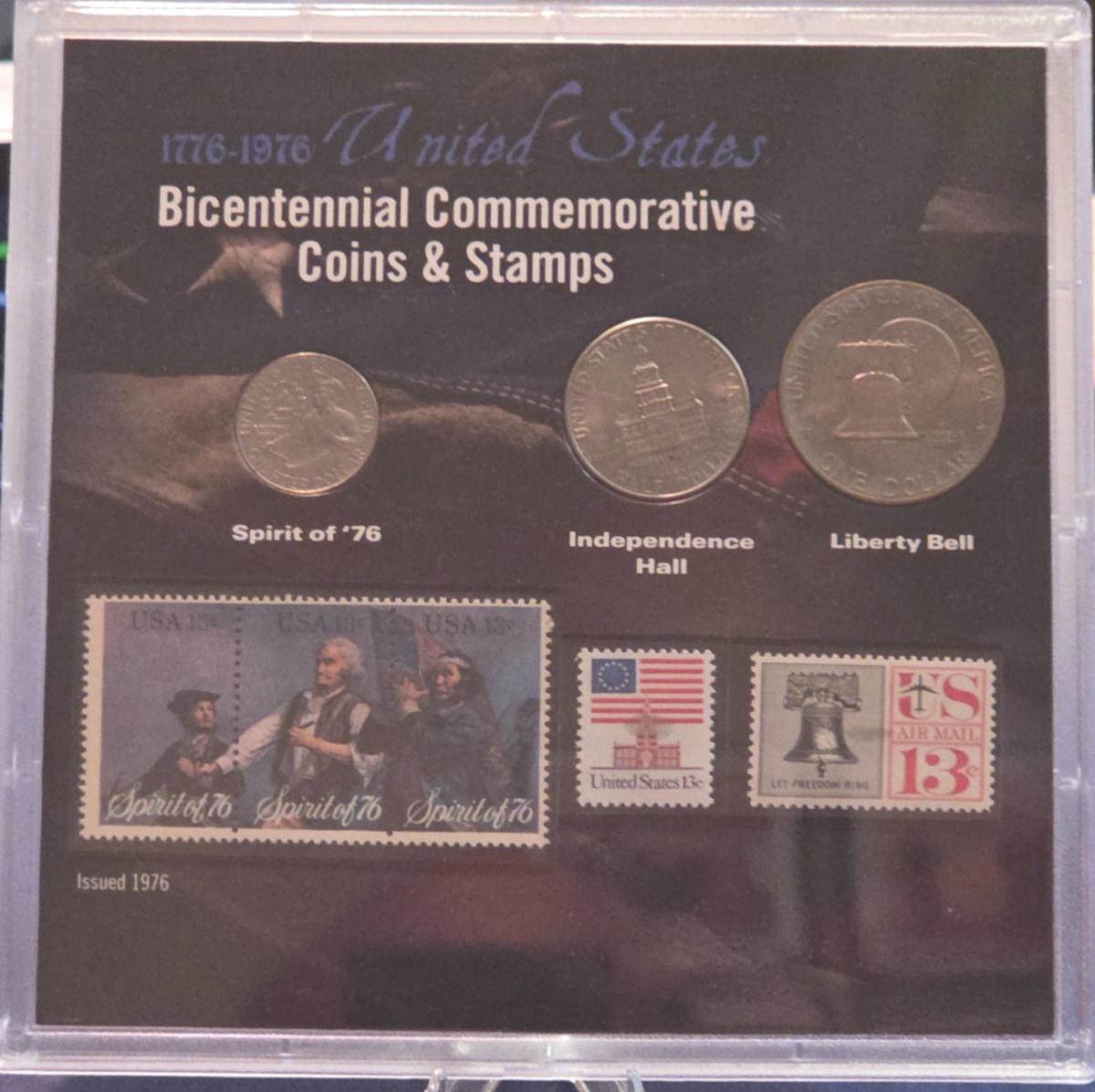 1976 Uncirculated Mint Set Postal Commemorative Society Coin & Stamps Set