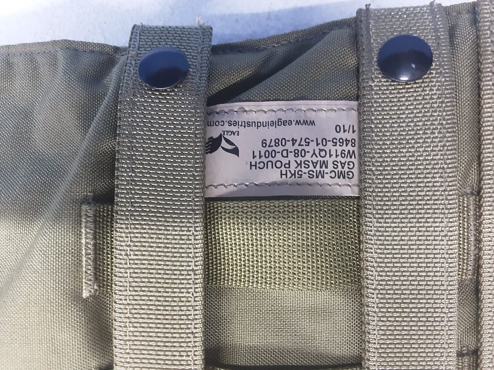 GI USMC Eagle MOLLE GAs Mask Pouch Khaki
