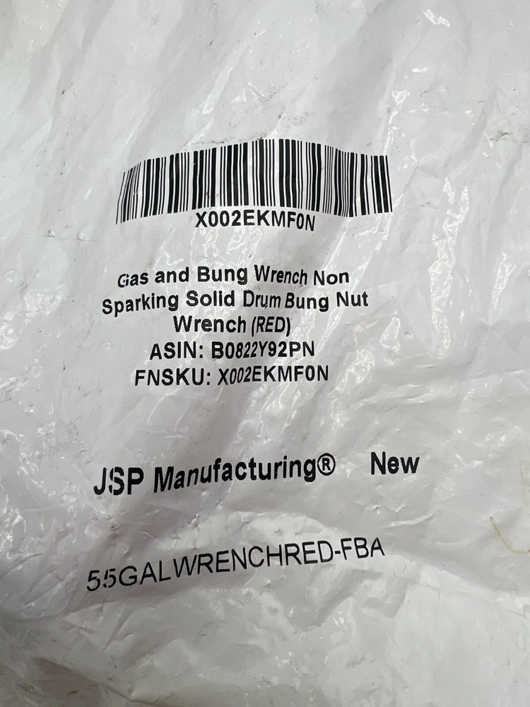 (QTY 5) JSP Manufacturing Wrench Non Sparking Solid Drum Nut Red