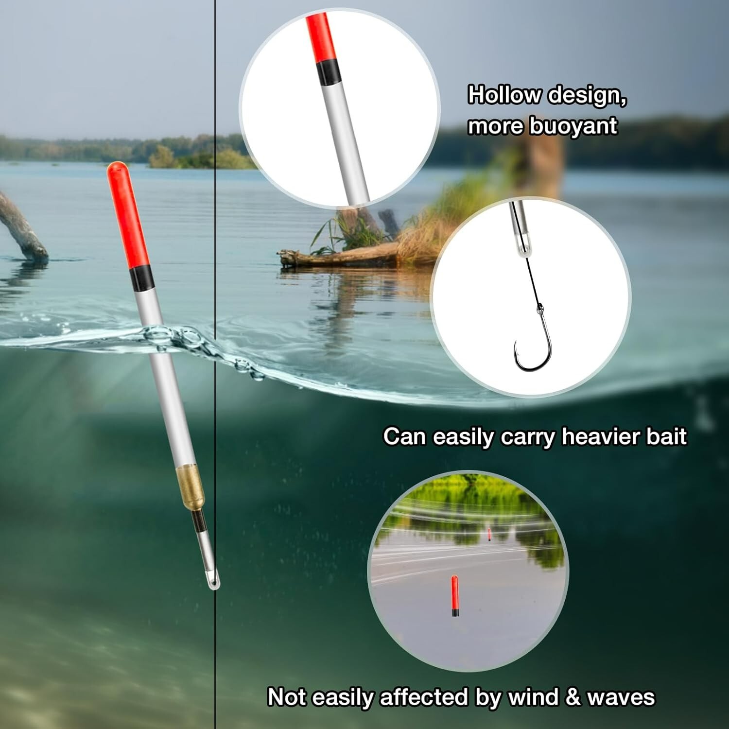 20pcs Fishing Floats Set Fishing Tackle Floats Fishing Waggler Floats Fishing