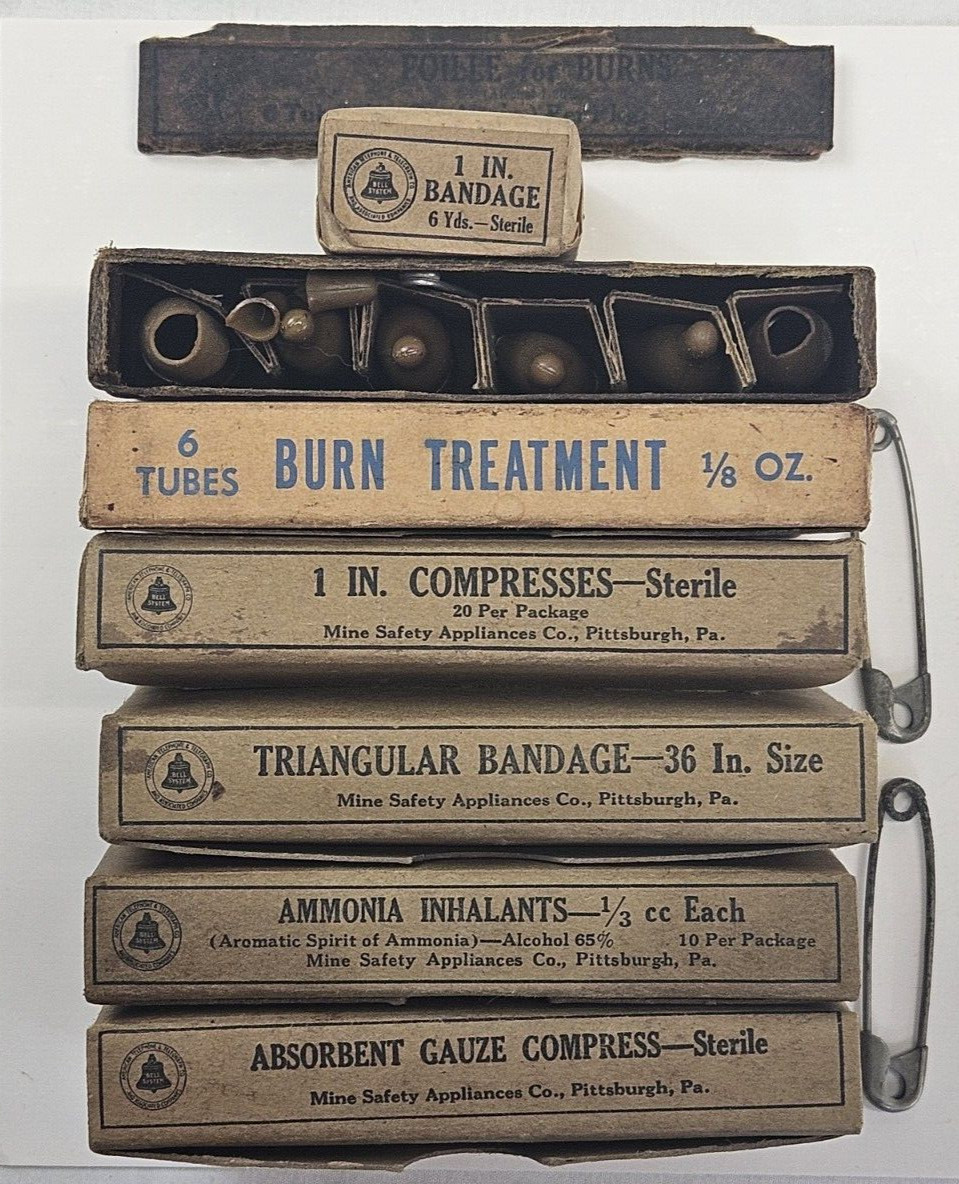 Vintage Military used First Aid Kit Eagle Lock Co USA