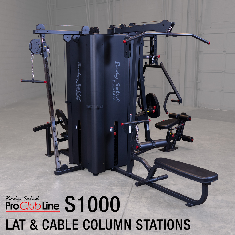 Body Solid S1000 Commercial Four Stack Gym Multi Station Selectorized Machine