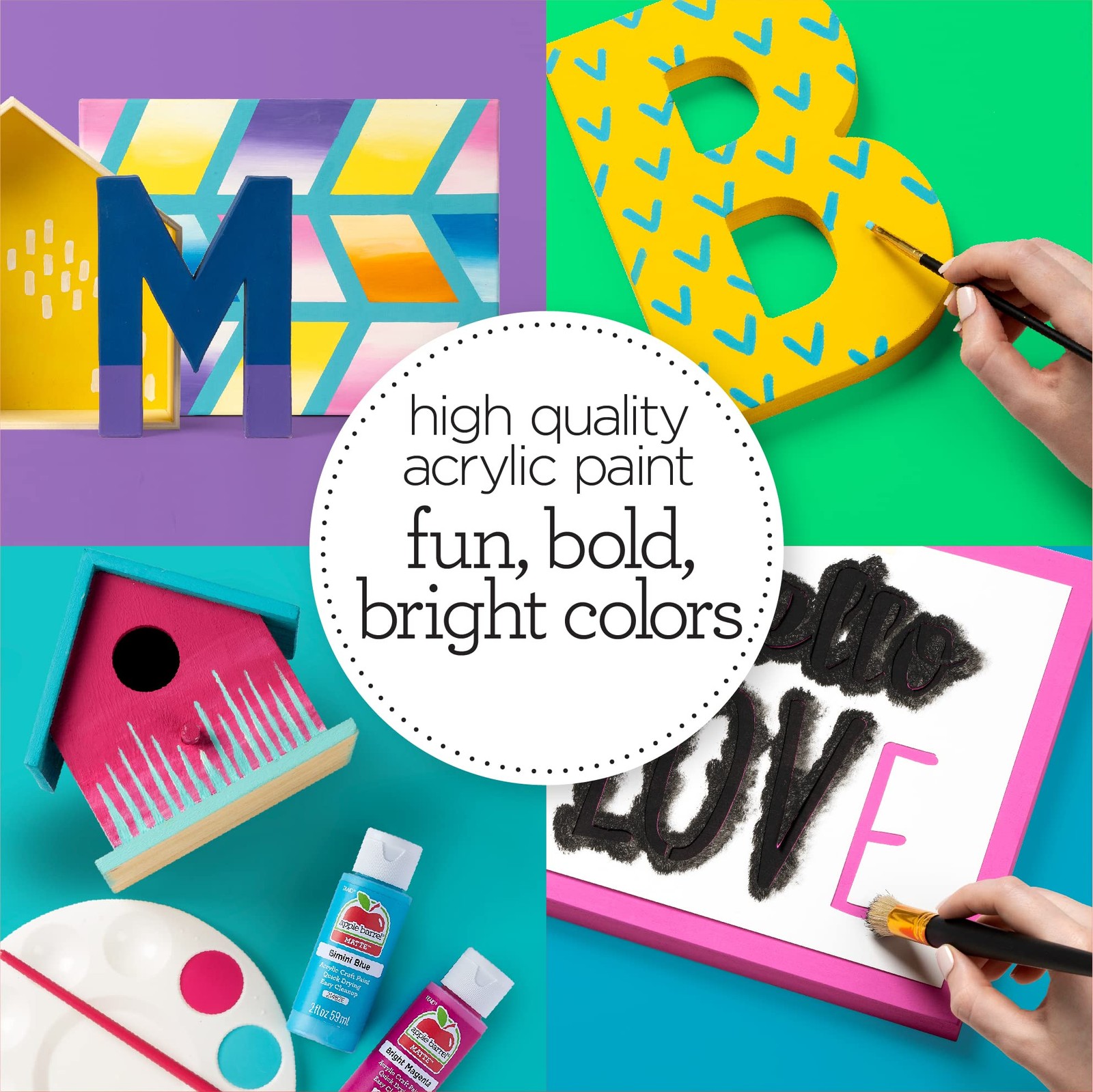 Acrylic Paint in Assorted Colors (2 Ounce), 20503 White