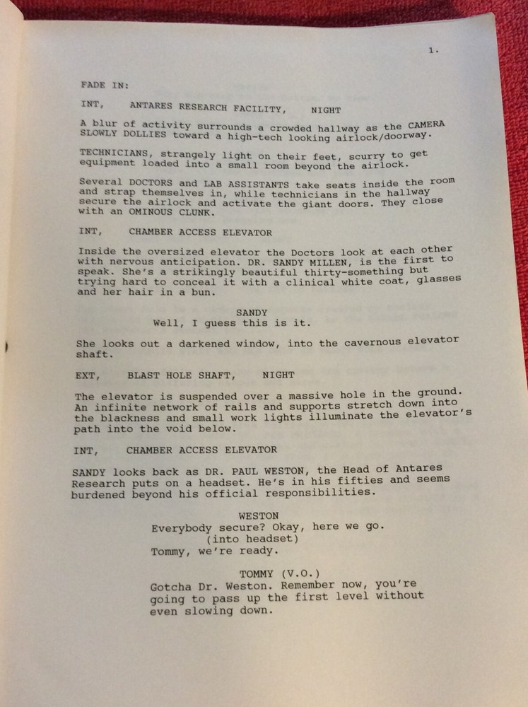 ORIGINAL SCRIPT THE SKY IS FALLING WILLIAM M. JOHNS