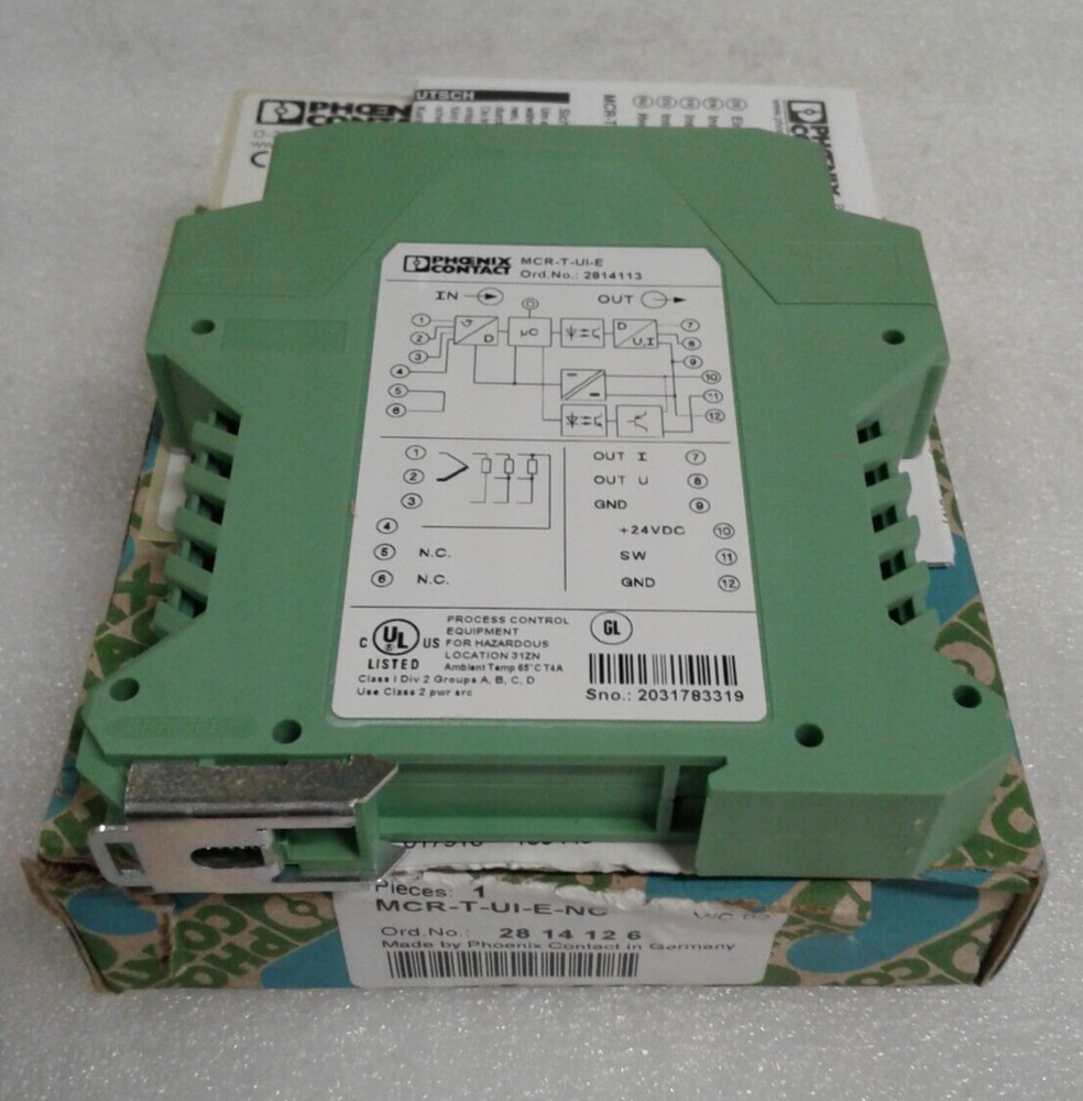 Phoenix Contact 2814126 MCR-T-UI-E Programmable Temperature Measuring Transducer