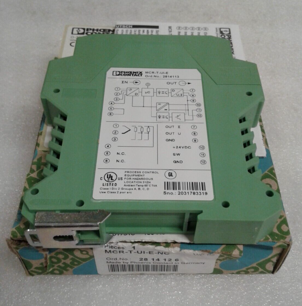 Phoenix Contact 2814126 MCR-T-UI-E Programmable Temperature Measuring Transducer