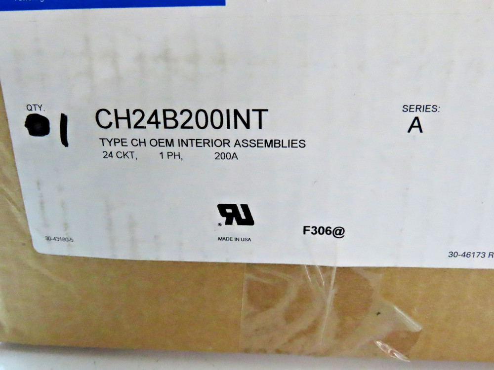 EATON TYPE CH OEM INTERIOR ASSEMBLIES 200A 1PH CH24B200INT