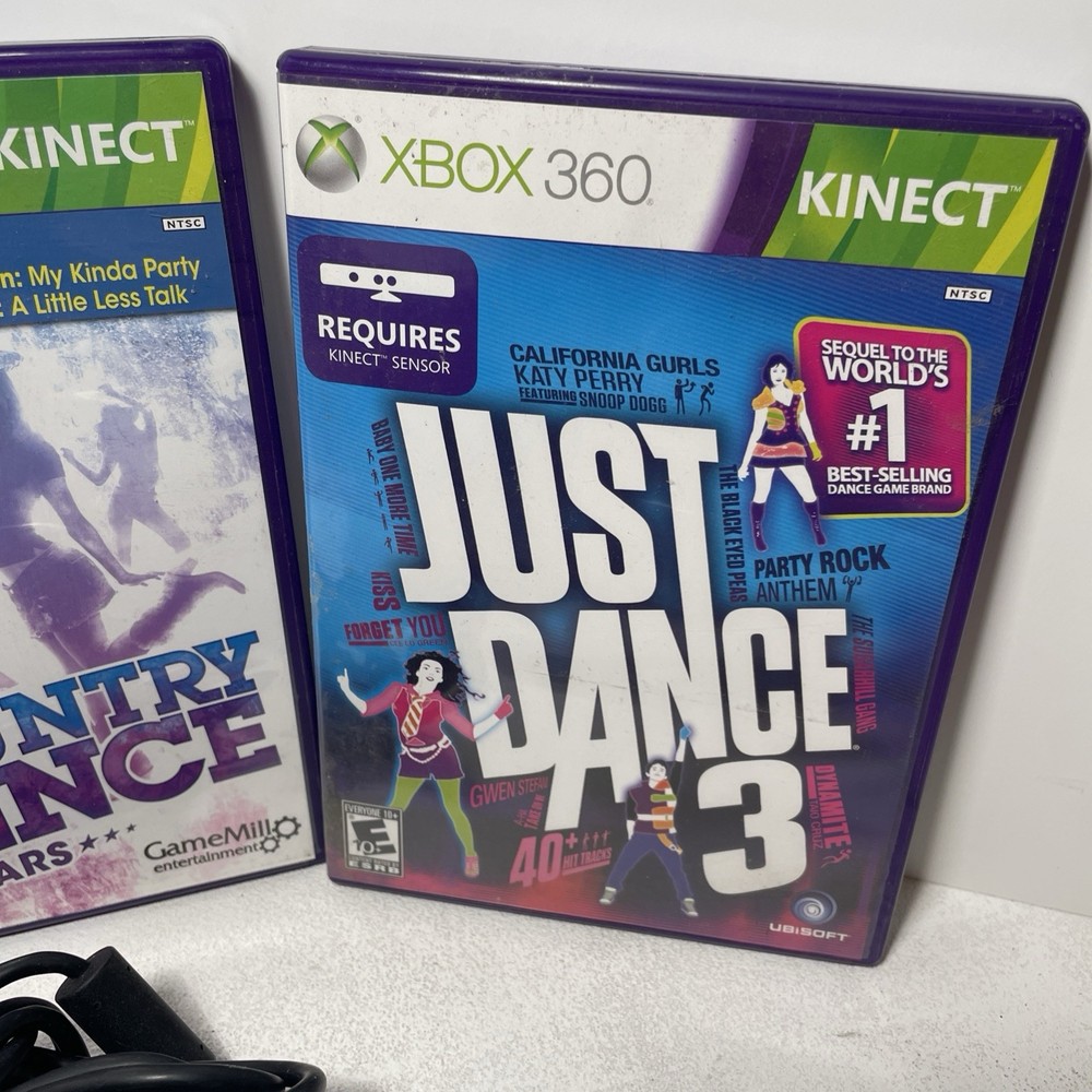 Microsoft Xbox 360 Kinect Sensor Bar with 3 Games Bundle