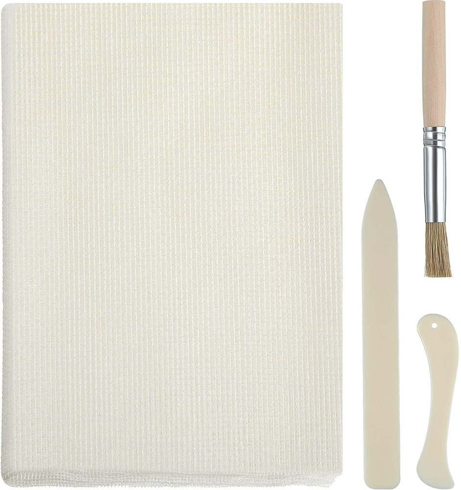 Book Binding Kit, Includes 39 X 45 Inch Book Binding Cloth, 2 Bone Folder Too...