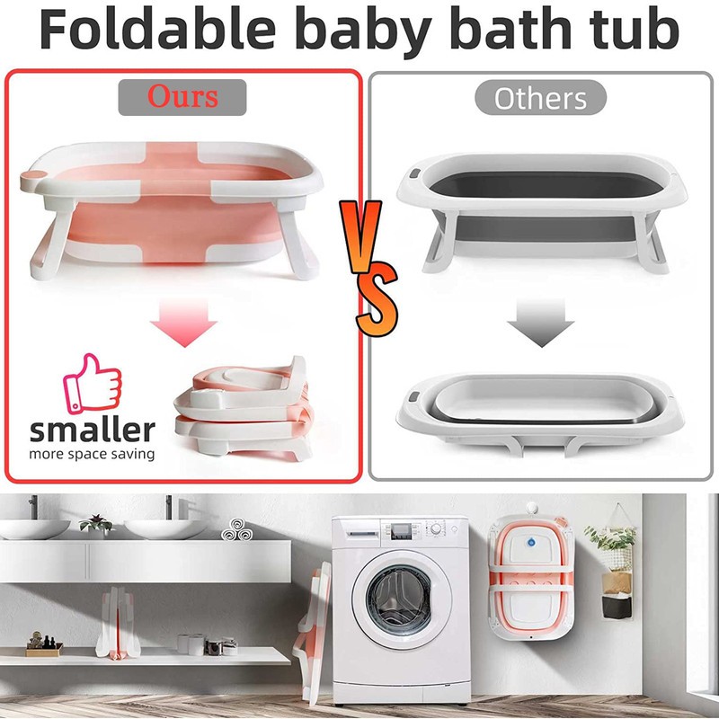 Foldable Infant Baby Bath Tub Newborn Saftey Portable Shower Bathtub 0-12M