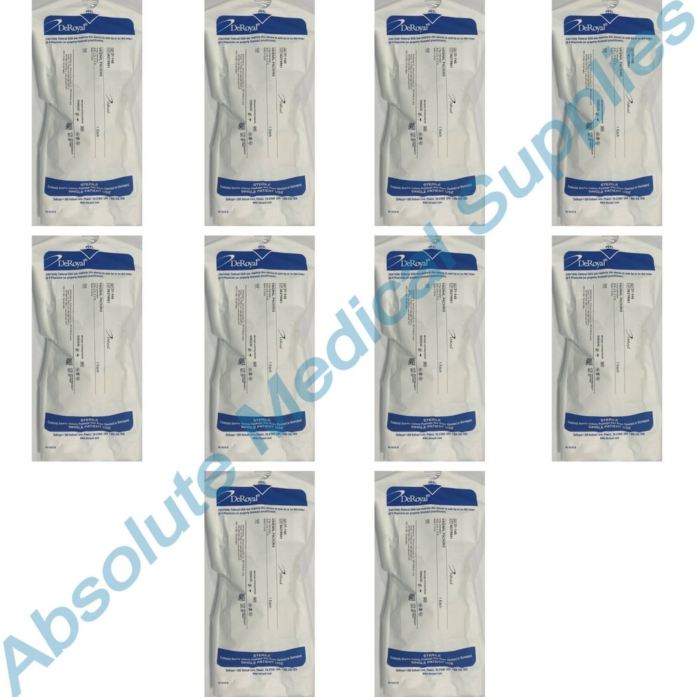 *10-Pack* DeRoyal Vaginal Packing X-Ray Detectable 2" x 72" Sterile 31-140