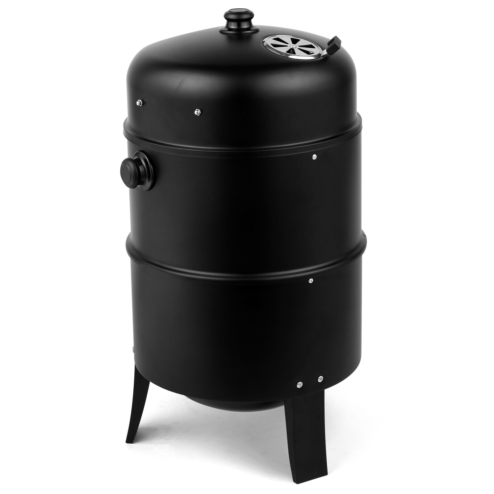 32" Charcoal Smoker BBQ Grill 3IN1 Outdoor Vertical Smoke Portable Meat Cooker