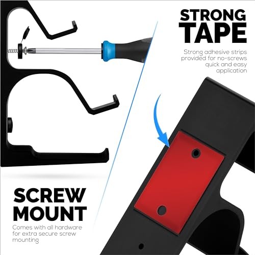 The Behemoth - Dual Game Controller & Headphone Stand Wall Mount Holder -