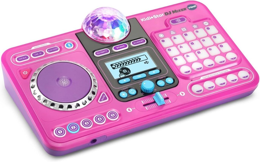 Interactive Kidi Star DJ Mixer for Ages 5+ - Bluetooth & Custom Effects Included