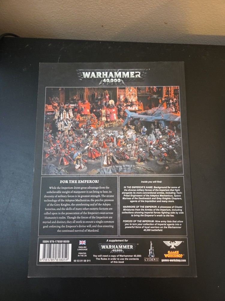 Warhammer 40k Imperial Agents Codex 2016 PB