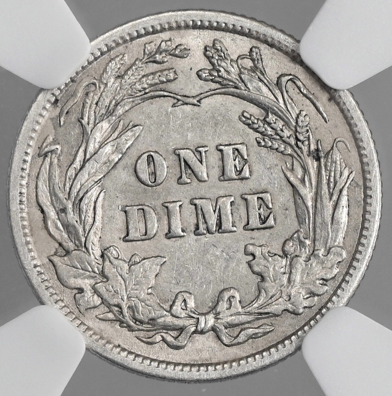 1908-P 10C BARBER SILVER DIME "PHILADELPHIA" NGC AU50 8404753-022