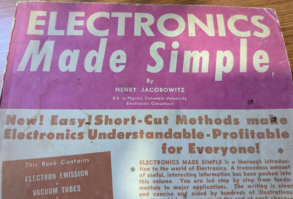 Electronics Made Simple By Henry Jacobowitz 1958 Book