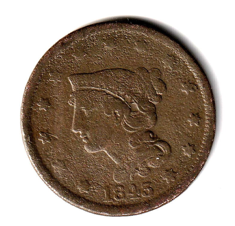 1845 Braided Hair Large Cent