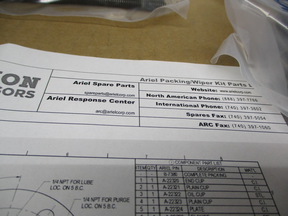 Ariel B-7380-K REBUILT KIT PISTON ROD PKG2.875