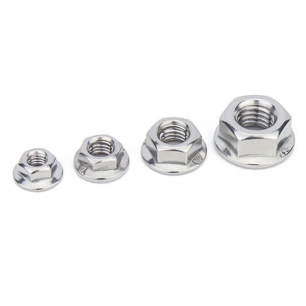 Reverse Thread Flange Nut M5 M6 M8 M10 Hex Rotate Left Nuts A2 Stainless Steel