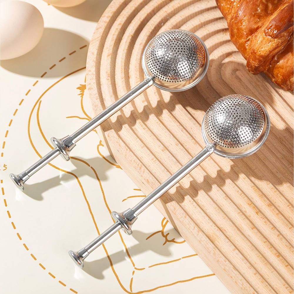Powdered Sugar Shaker Duster Mini Sifter Flour Duster For Bread Baking With 1...
