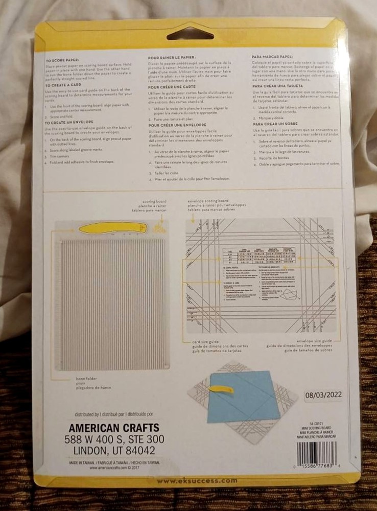 EK Tools Mini Scoring Board Gray 2 Piece New