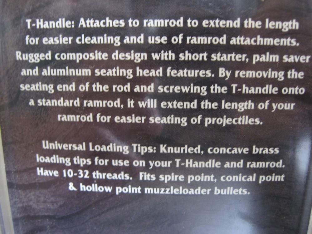 Flint River Muzzleloader - T-Handle Short Starter & 2 Loading Tips - 9064