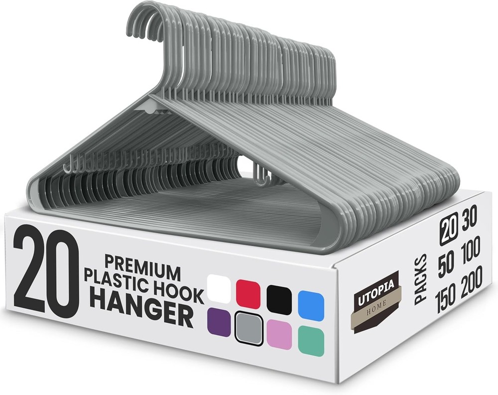 Uia Home Plastic Hanrs - Space Saving Clothes Hanr - Durable &