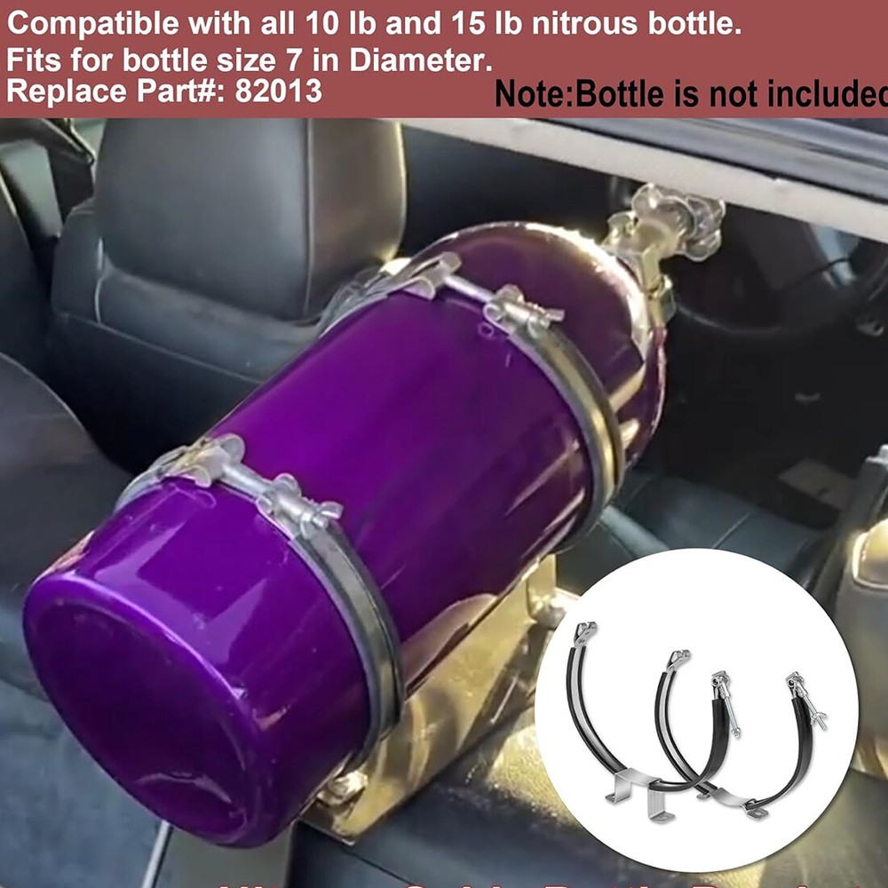 82013 Nitrous Oxide Padded Adjustable Quick Release 10-15 Lb Bottle Bracket Kit