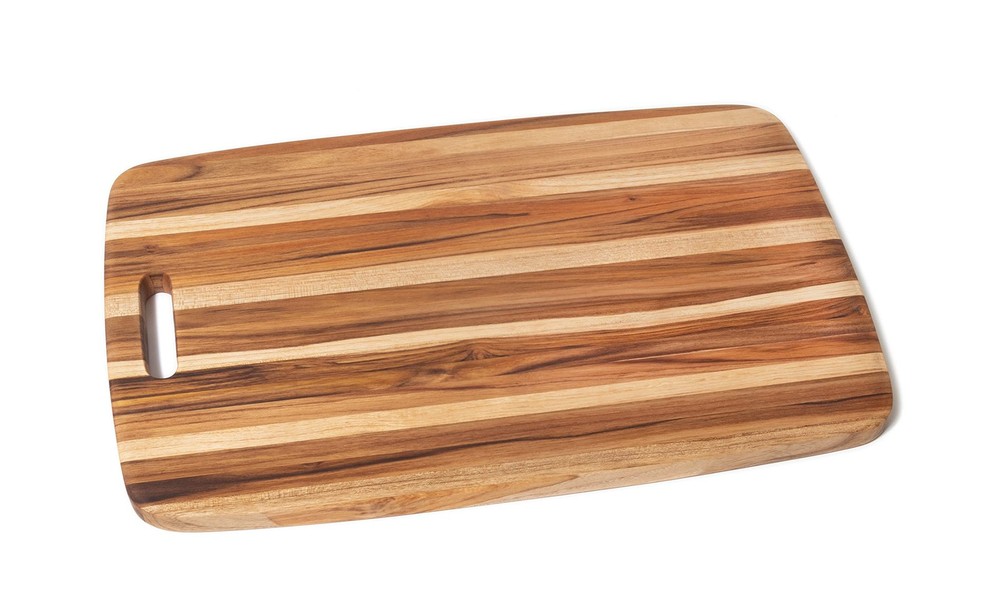 Lipper International Teak Oversized Cutting & Serving Board with Handle – 21"x14