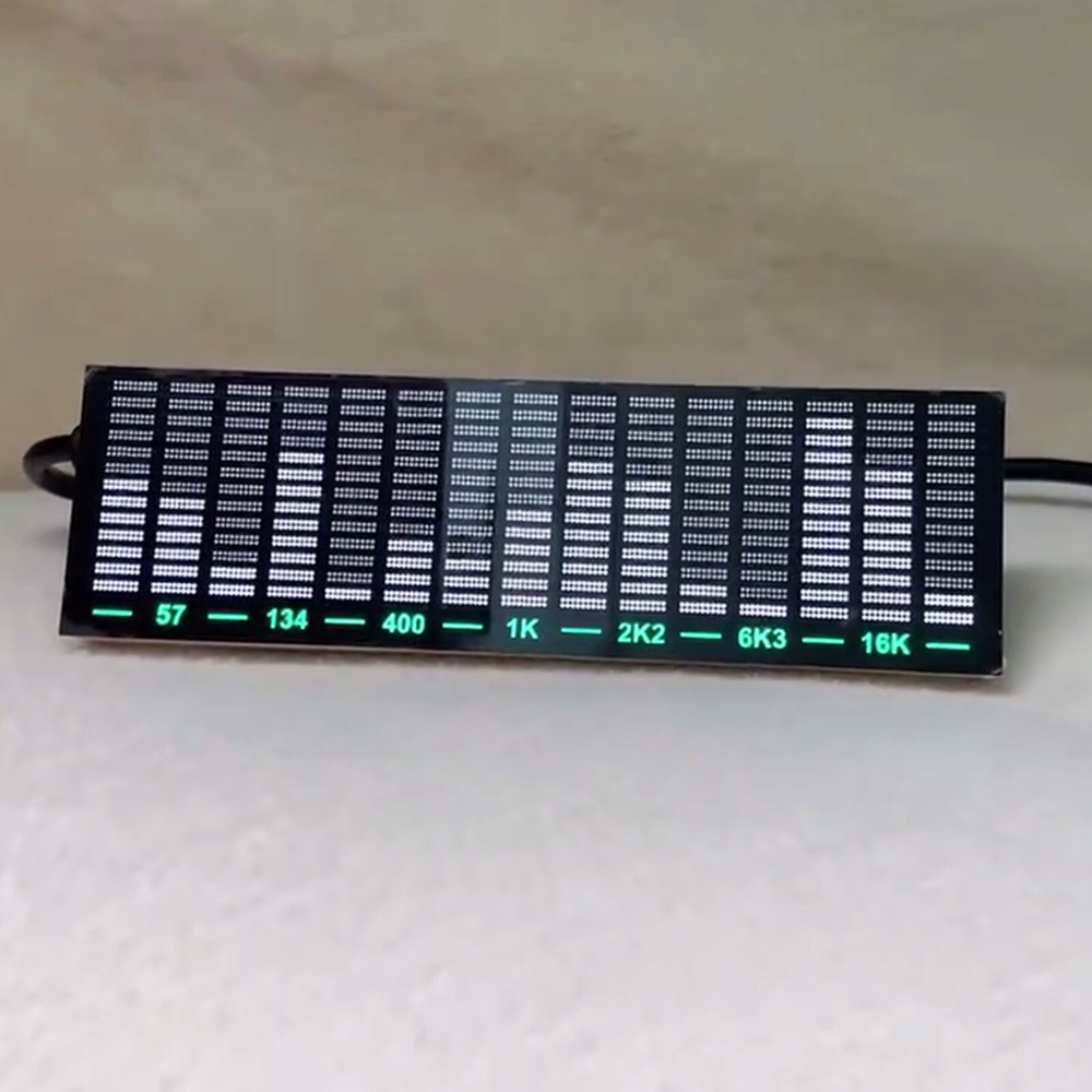 15-Segment White LED Bar Display Audio Level Indicator Music Spectrum VU Meter