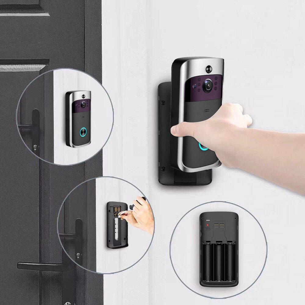 Wireless Smart WiFi Home DoorBell IR HD Video Camera Visual Intercom/Memory Card